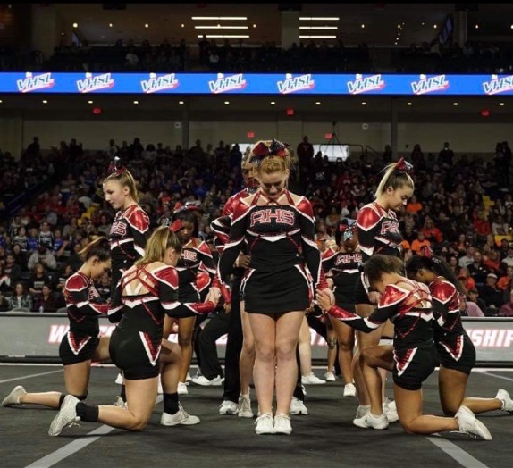 Firebirds Land Eighth Place in State Cheer