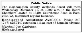 Northampton County Wetlands Board Public Notice 11.27, 12.4