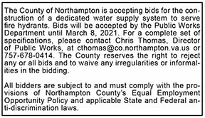 Northampton Accepting Bids for Construction of Dedicated Water Supply System 2.26