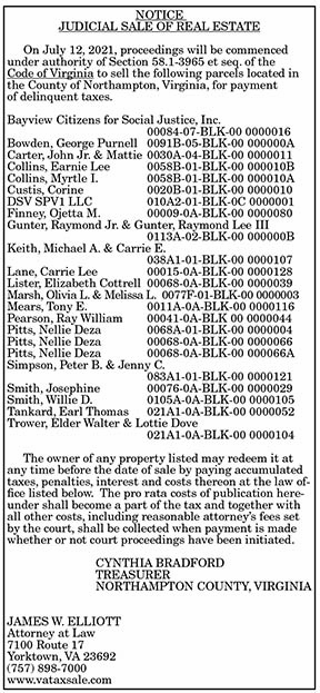 Northampton County Judicial Sale of Real Estate 6.11