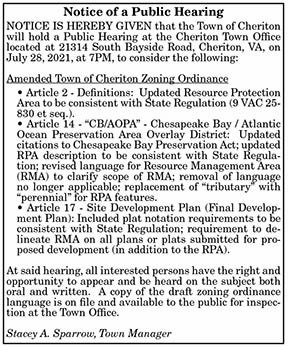 Town of Cheriton Public Hearing 7.16, 7.23