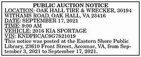 Oak Hall Tire and Wrecker Auction 9.10