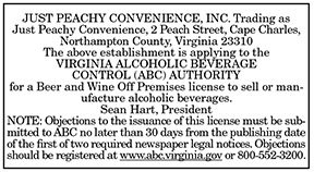 Just Peachy Convenience ABC License 2.11, 2.18