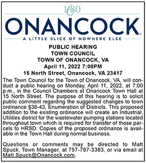 Town of Onancock Zoning IU Public Hearing 4.1
