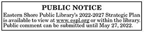 Eastern Shore Public Library Public Notice 4.29