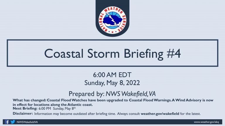 Coastal Storm — Updated Forecast