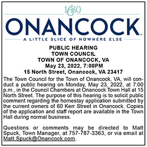 Town of Onancock Town Council Public Hearing 5.6