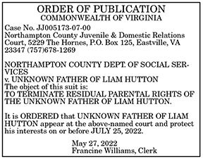 Northampton County Dept. of Social Services v. Unknown Father of Liam Hutton 6.17, 6.24, 7.1, 7.8