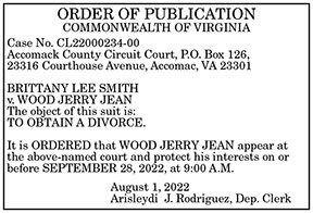 Order of Publication to Obtain Divorce Smith v. Jean 8.5, 8.12, 8.19, 8.26
