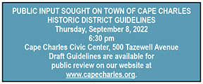 Public Input Sought on Town of Cape Charles Historic District Guidelines 9.2